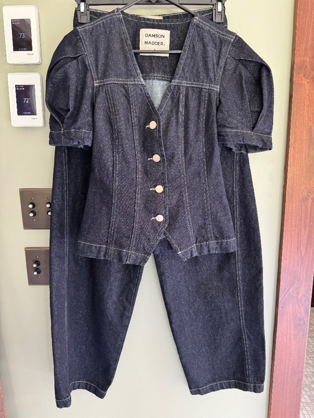 Damson Madder Jean top w/ Matching Jean Bottoms - Size UK 6/US2 top UK8/4 bottom